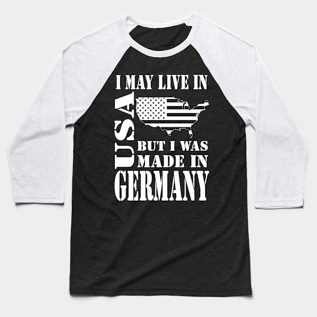 USA and Germany Baseball T-Shirt by Dojaja